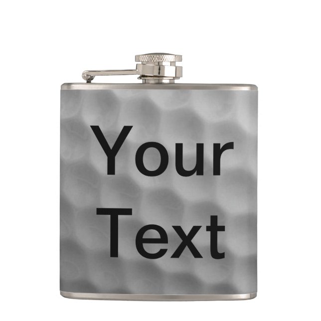 Golf Ball Customize Personalize Change Font Color Flask (Front)