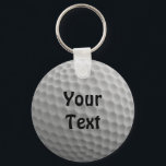 Golf Ball Customize Personalize Change Font Color Keychain<br><div class="desc">Golf Ball with dimples add your text (name, initials, funny saying, or date of hole in one). You can change the font color too! You can change the color to your favorite color or school colors. This makes a great gift for the golfer in your life.</div>