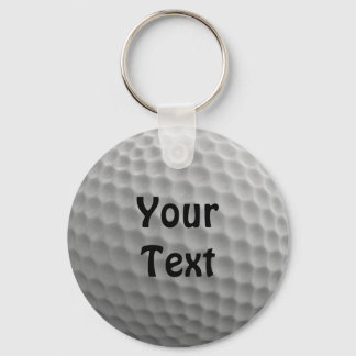 Golf Ball Customize Personalize Change Font Color Keychain