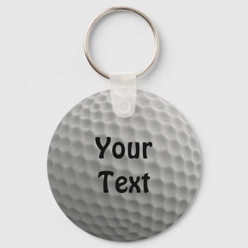 Golf Ball Customize Personalize Change Font Color Keychain