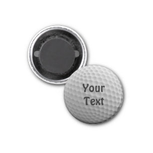 Golf Ball Customize Personalize Change Font Color Magnet
