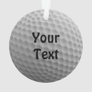 Golf Ball Customize Personalize Change Font Color Ornament