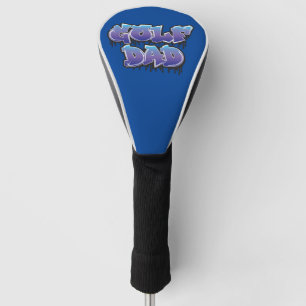 GOLF BALL Dad Fathers Day Golfer Graffiti blue Head Cover
