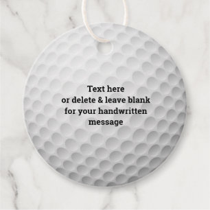 Golf Ball Design Favor Card Tags