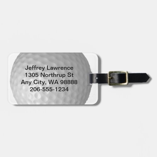 Golf Ball Design Luggage Tags