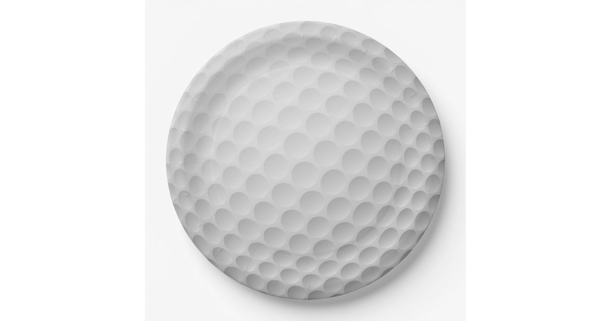 Golf Ball Design Paper Party Plate Zazzle