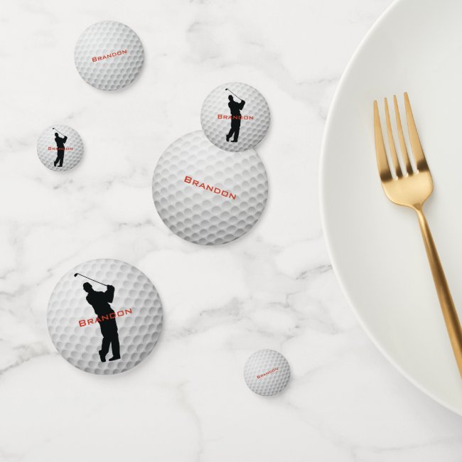 Golf Ball Design Table Confetti