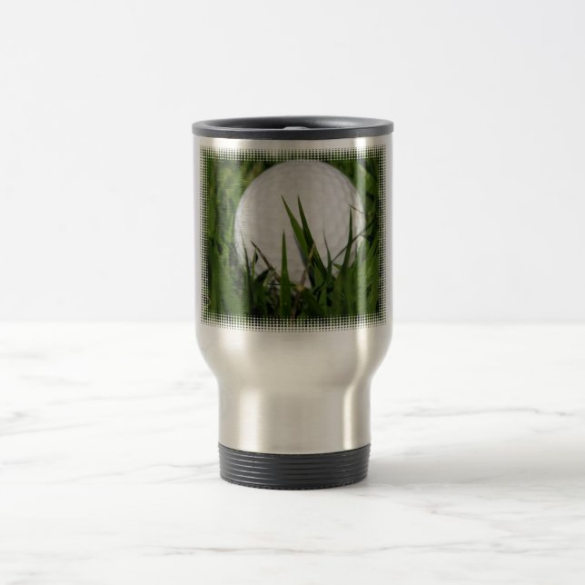 Golf Ball Design Travel Mug (Center)