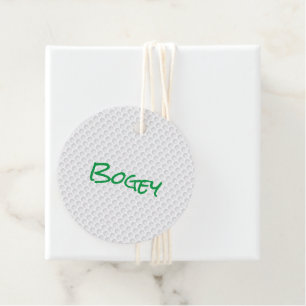 Golf Ball Dimples BOGEY Golfing Funny Gift Wrap Favor Tags