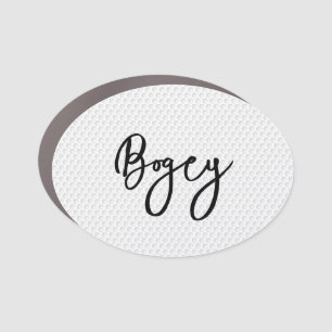 Golf Ball Dimples BOGEY Modern Golfer Fun Car Magnet