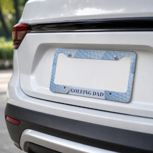 Golf Ball Dimples Golfing Dad License Plate Frame