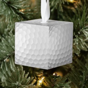 Golf Ball Dimples Pattern Texture Cube Ornament