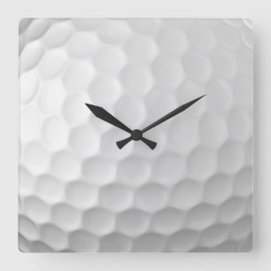 Golf Ball Dimples Pattern Texture Square Wall Clock