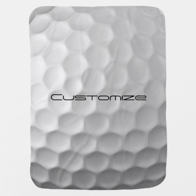 Golf Ball Dimples pattern with Personalized Text Baby Blanket (Front)