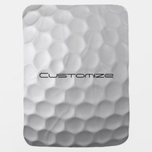 Golf Ball Dimples pattern with Personalized Text Baby Blanket
