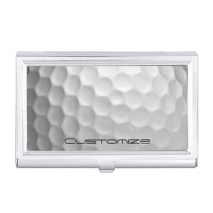 Golf Ball Dimples pattern with Personalized Text Business Card Case