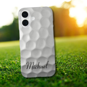 Golf Ball Dimples pattern with Personalized Text iPhone 16 Case