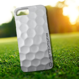 Golf Ball Dimples pattern with Personalized Text iPhone 8/7 Case
