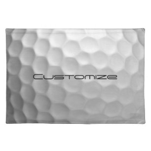 Golf Ball Dimples pattern with Personalized Text Cloth Placemat