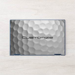 Golf Ball Dimples pattern with Personalized Text HP Laptop Skin