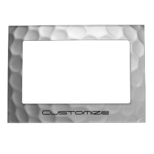 Golf Ball Dimples pattern with Personalized Text Magnetic Frame