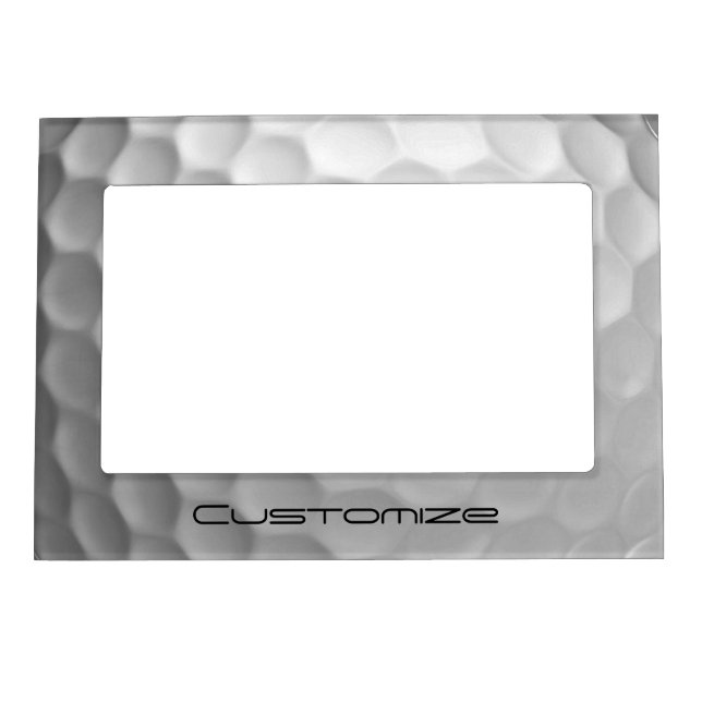 Golf Ball Dimples pattern with Personalized Text Magnetic Frame (Front)