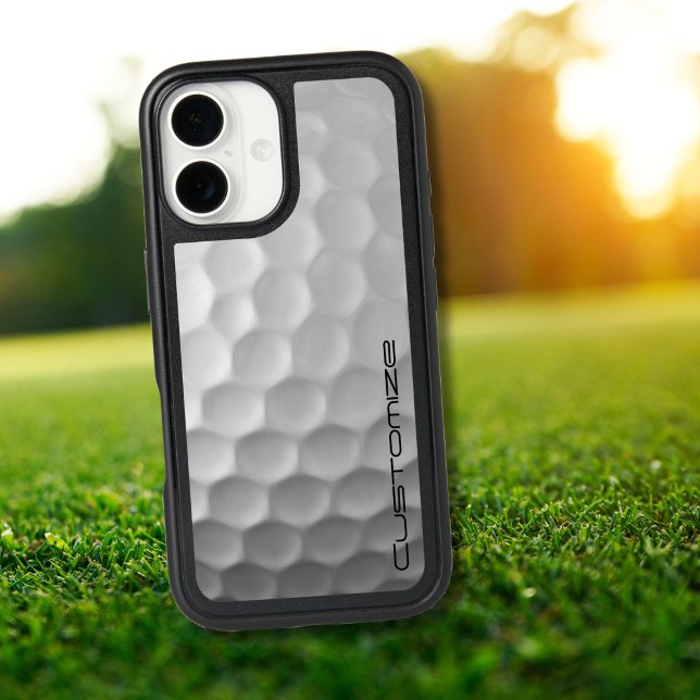 Golf Ball Dimples pattern with Personalized Text Otterbox iPhone Case (Creator Uploaded)