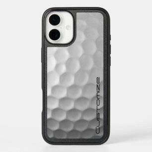 Golf Ball Dimples pattern with Personalized Text iPhone 16 Mini Case