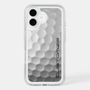 Golf Ball Dimples pattern with Personalized Text iPhone 16 Case