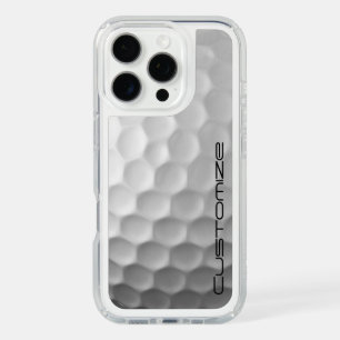 Golf Ball Dimples pattern with Personalized Text iPhone 16 Pro Case