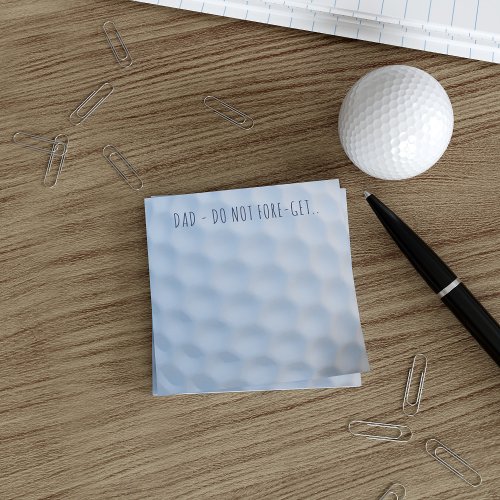 Golf Ball Dimples Personalized Post it Notes