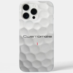 Golf Ball Dimples Personalized Text and Number iPhone 16 Pro Max Case