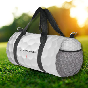 Golf Ball Dimples Personalized Text and Number Duffle Bag