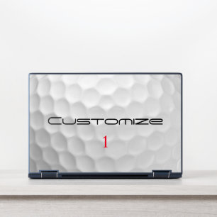 Golf Ball Dimples Personalized Text and Number HP Laptop Skin