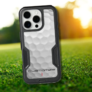 Golf Ball Dimples Personalized Text and Number iPhone 16 Pro Case