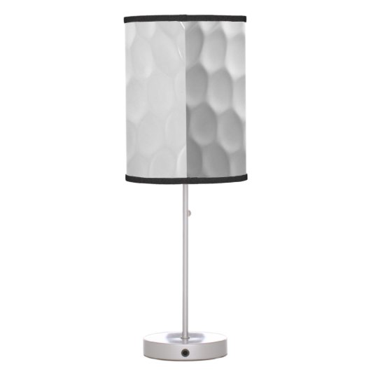 Golf Ball Dimples Personalized Text and Number Table Lamp (Back)