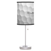 Golf Ball Dimples Personalized Text and Number Table Lamp (Left)