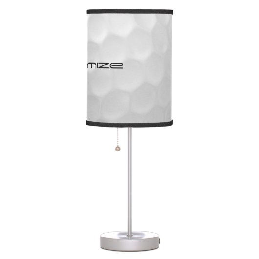 Golf Ball Dimples Personalized Text and Number Table Lamp (Right)