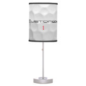 Golf Ball Dimples Personalized Text and Number Table Lamp (Front)
