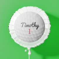 Golf Ball Dimples with Black Name Red Number