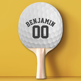 Golf Ball Dimples with Custom Name Number Ping-Pong Paddle