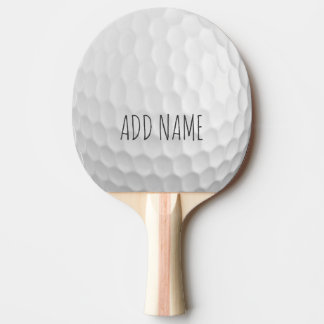 Golf Ball Dimples with Custom Name Ping Pong Paddle