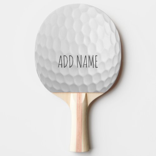 Golf Ball Dimples with Custom Name Ping Pong Paddle