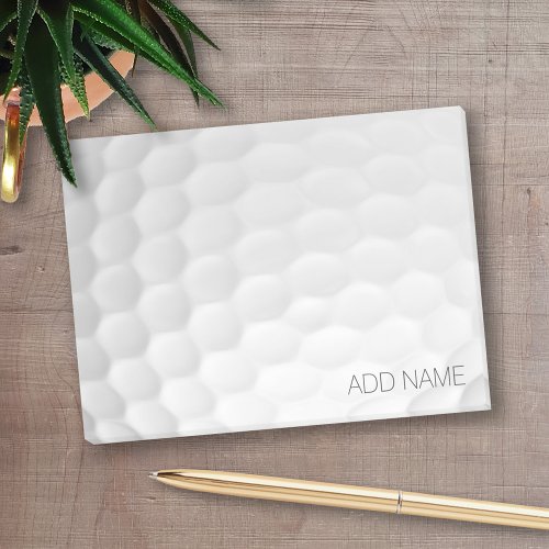 Golf Ball Dimples with Custom Name Post_it Notes