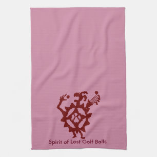 Golf Ball Eater Petroglyph Kitchen Towel