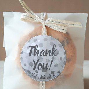 Golf Ball Event Thank You Classic Round Sticker