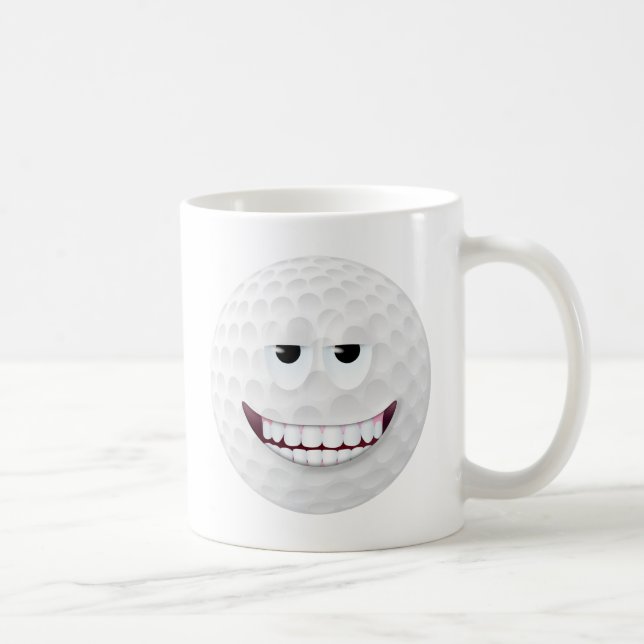 Golf Ball Face 2 Coffee Mug (Right)