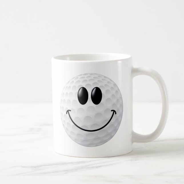 Golf Ball Face Coffee Mug (Right)