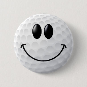Golf Ball Face Pinback Button