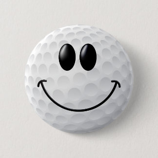 Golf Ball Face Pinback Button